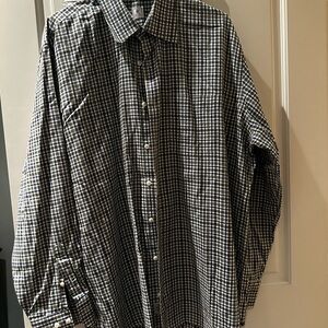 Peter Millar Men's Checkered Shirt - green and blue